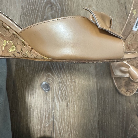 Manolo Blahnik ‘Liss’ Bow Cork Wedge Sandals EU38 - Picture 8 of 16